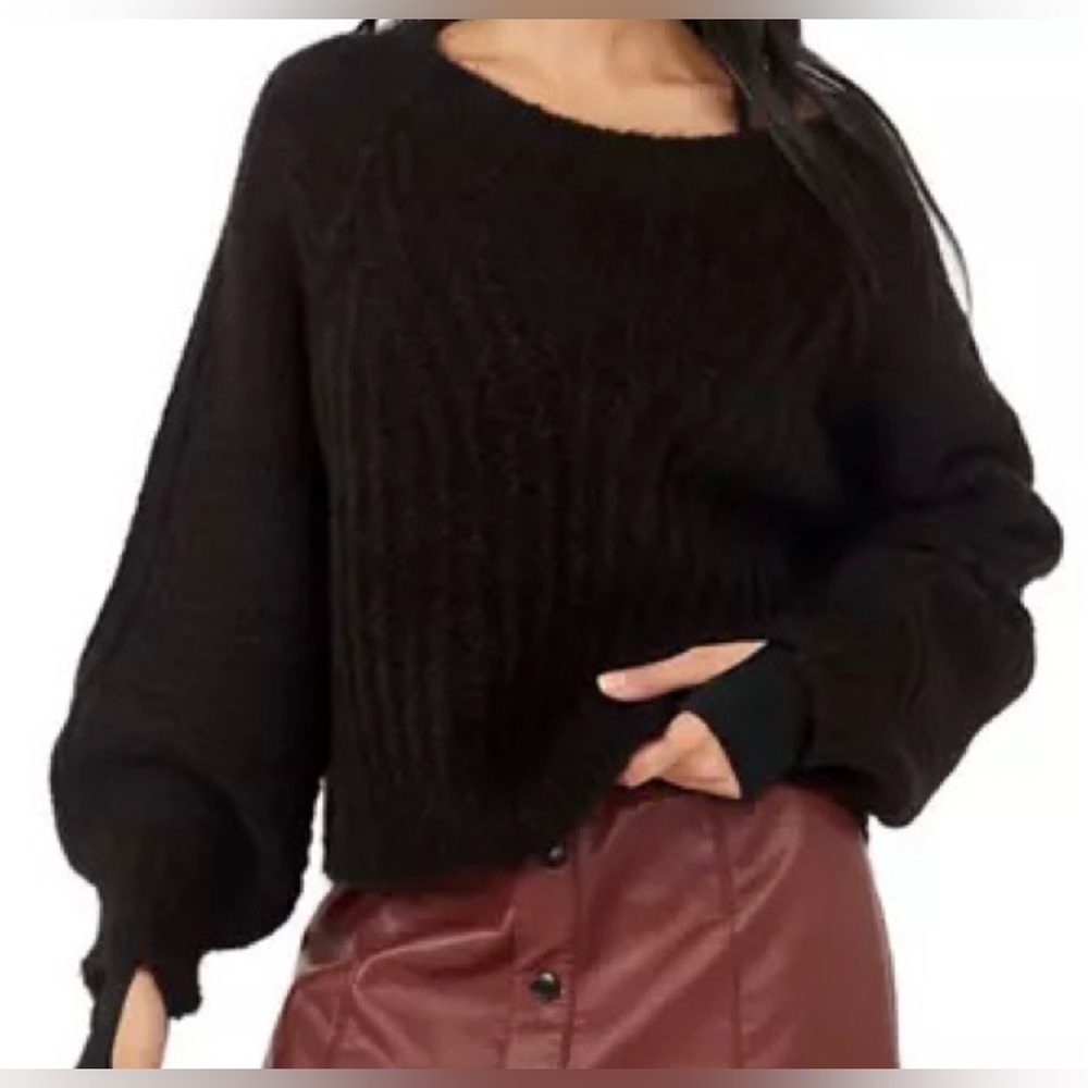 Free People Carter oversized Sweater w/balloon sleeves - size XS